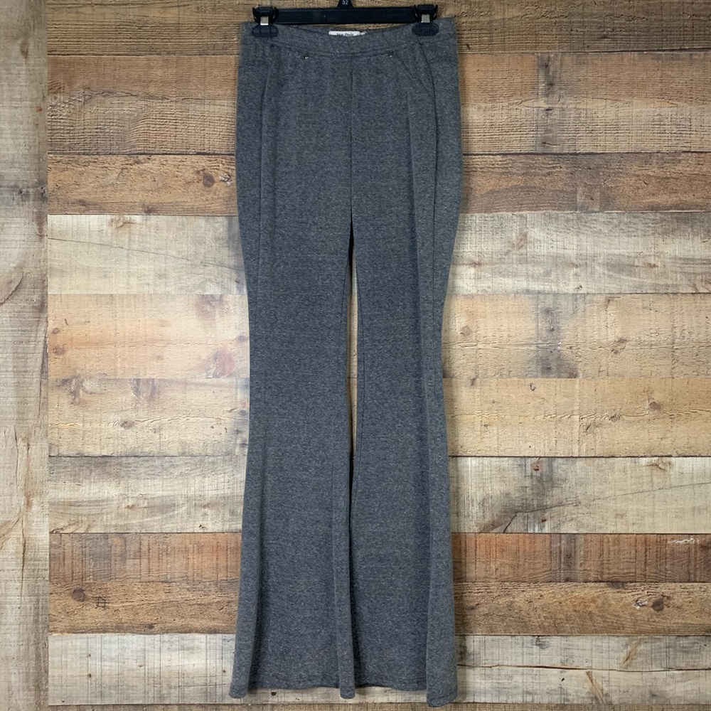 Free People gray knit wide leg pants Small